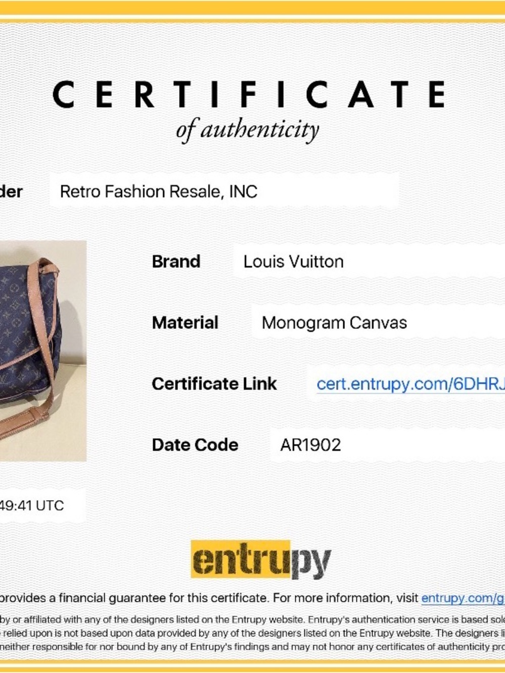Louis Vuitton Monogram Canvas Crossbody Bag - Brown/Tan - Picture 3 of 3